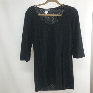 Jordan Taylor | Black Crochet Swim Coverup